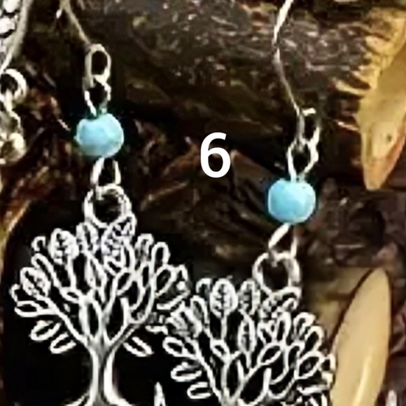 Bohemian Earrings Western Dangle Blue Silver Boho Cowgirl Earrings Rodeo Jewelry - Picture 7 of 16